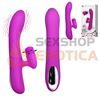 Vibrador 7 funciones con estimulador rotativo de clitoris y USB
